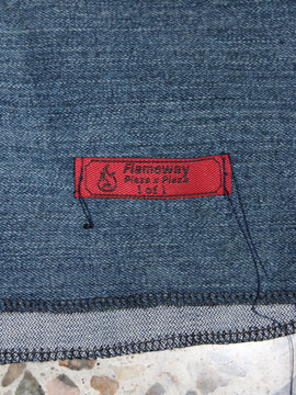 Denim patchwork flame t